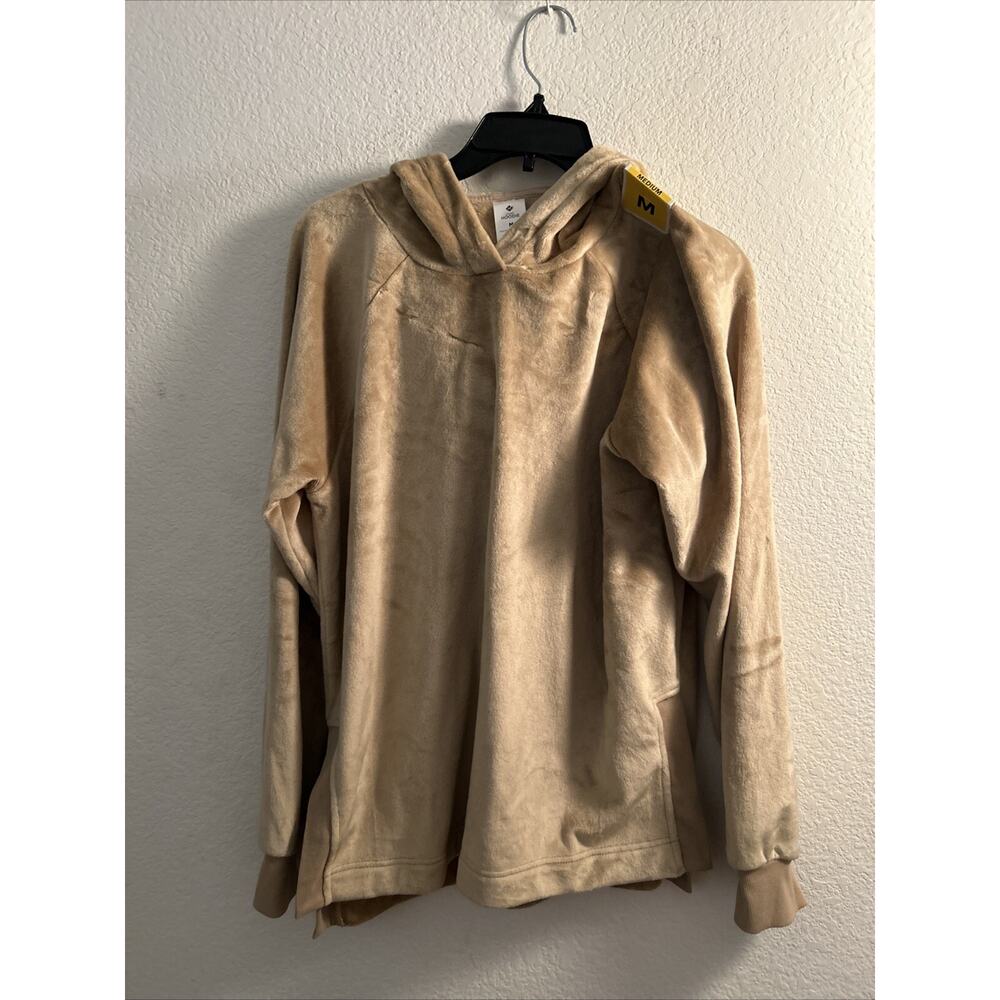 Member's Mark Women's Plush Hoodie Size Med Tan Beige Gold